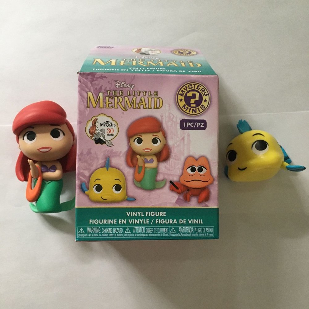 Mystery Minis Ariel and Flounder figures 30th anniversary!